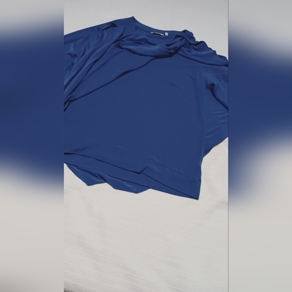 Soft Surroundings Madeline Tunic blue tunic V-neck, long sleeve Size PXL - Picture 5 of 11